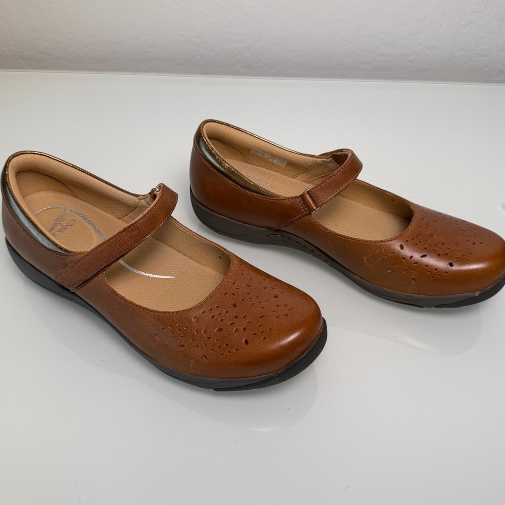 Dansko Stacy Women's Tan/Brown Leather Mary Jane Shoes Size 10.5/11 EU 41 - Picture 8 of 15